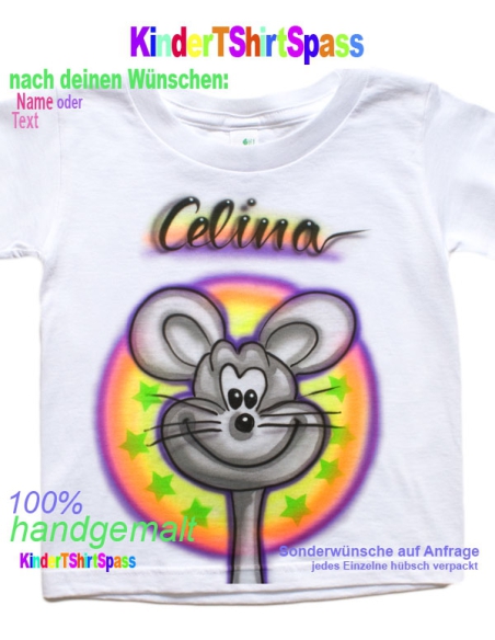 Baby Geschenk 1 Jahr Maus T-Shirt personalisiert