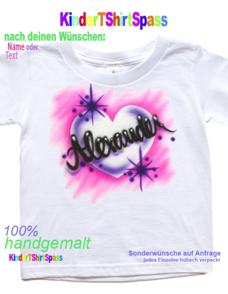 Geschenke mit Herz Herz T-Shirt mit Namen