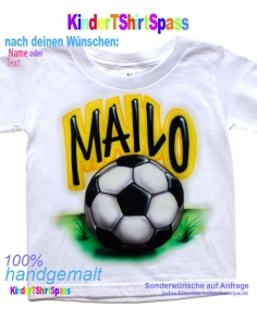 Fußballfan Geschenk Kinder Fußball Shirt mit Namen