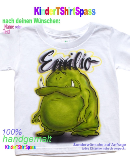 Monster Party Kinder T-Shirt mit Namen
