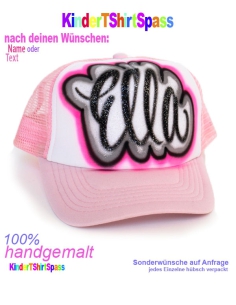 Basecap Kinder Mädchen mit Glitzer und Namen