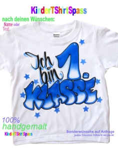 Geschenk 1. Schultag Kinder T Shirt mit Name