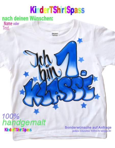 Geschenk 1. Schultag Kinder T Shirt mit Name