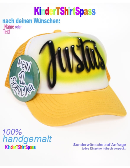 Einschulung Geschenk Nachbarskind Kinder Cap mit Name