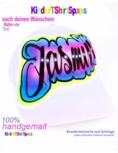 Kinder Kappe Graffiti Bunt personalisiert