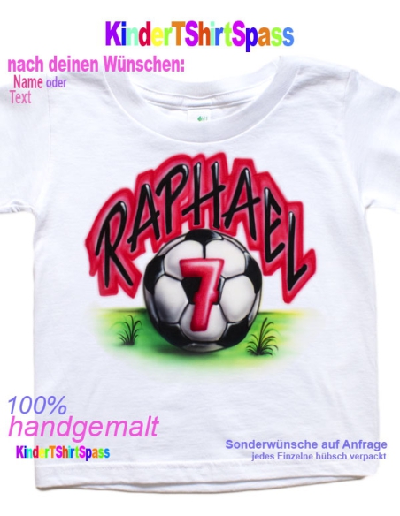 Personalisierte Fußball Geschenke Kinder Fußball T-Shirt