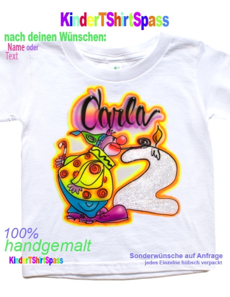 Geburtstags T-Shirt Clown Comic Geburtstagszahl