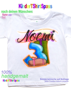 Geschenk für Dreijährige Geburtstagsshirt personalisiert