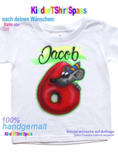 Geschenke für 6-jährige Geburtstagsshirt personalisiert