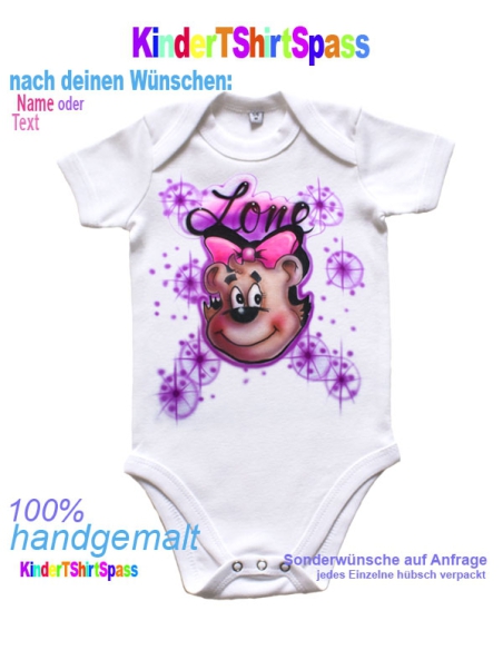 Namensgeschenk Baby Babybär Body