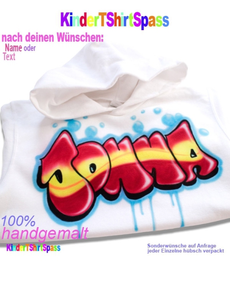 Kapuzenpullover Kinder Graffiti Name