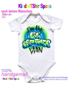 Geschenk zur Geburt Junge Baby Body kleiner Bruder