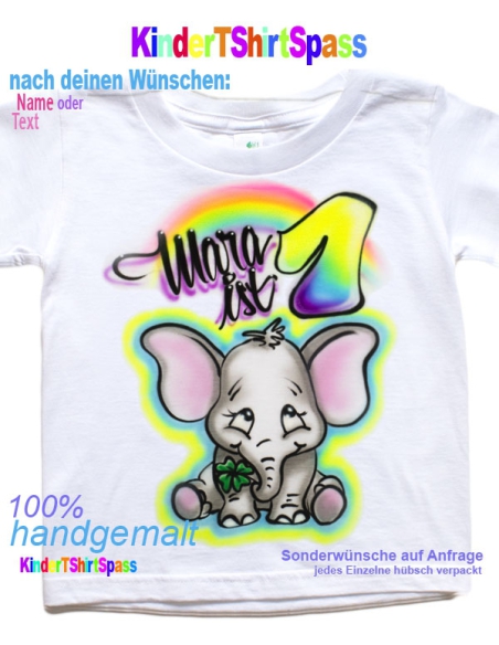 Erster Geburtstag Mädchen Babyelefant personalisiert
